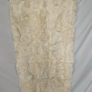 Cream color real fur unfinished for custom use